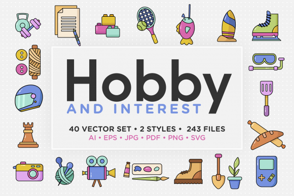 A Practical Guide to the Hobby Interest Vector Icon Set