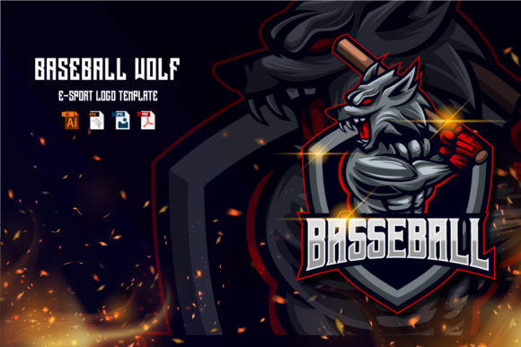 Baseball Wolf E-sport Logo: A Versatile Creative Template