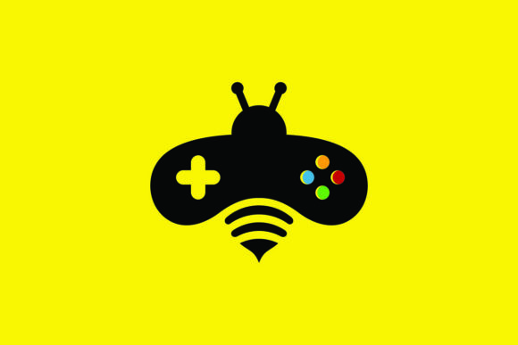 Bee Logos with Joysticks Vector Logo: A Sweet Fusion of Nature and Gaming