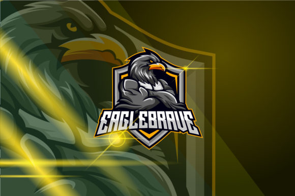 Eagle E-sport Logo Design Template for Gaming and Branding